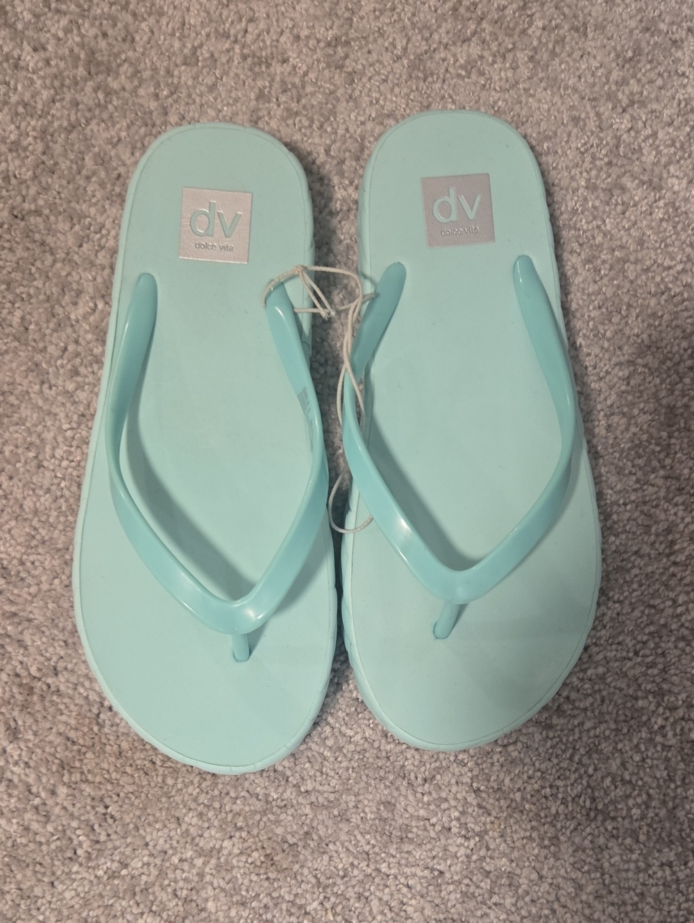 DV by Dolce Vita Mint Green Jelly Flip Flops